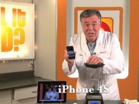 看果汁機大叔用聲控打爛 iPhone 4S