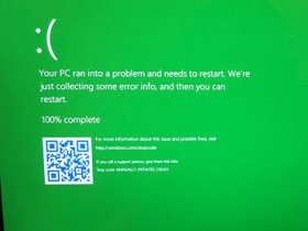Windows 10 的當機畫面未來將從藍色變成綠色？ 
