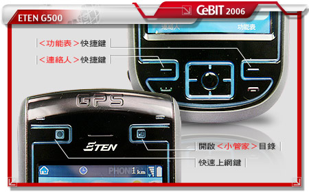 【 CeBIT 展】GPS 加身　ETEN G500 如虎添翼