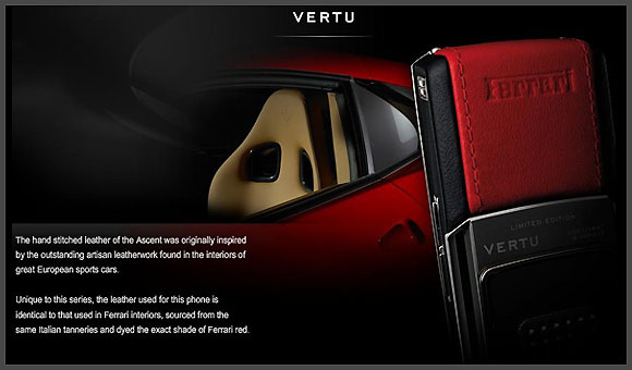 Vertu Ferrari 1947 限量款　奢華車魂再現！