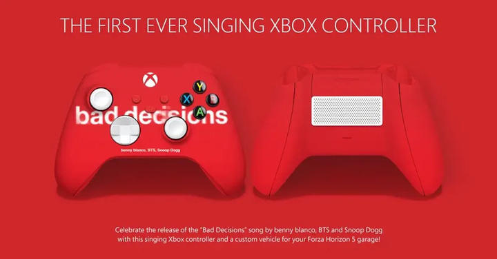 慶祝《Bad Decisions》單曲發行，微軟打造第一款內建揚聲器的 Xbox 無線控制器