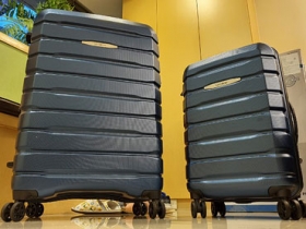 【開行李箱】好市多Samsonite Tech 2超值二件組旅行箱，5099元的夜市價名牌箱