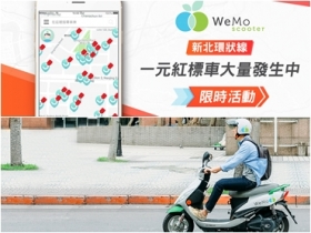 WeMo Scooter 鼓勵民眾轉乘捷運，三大網絡捷運站周邊 1 分鐘 1 元優惠車上線