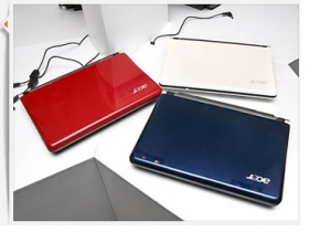 Acer 10 吋 Aspire one 三色齊發