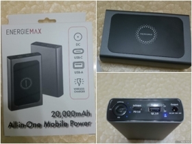 【開箱】ENERGIEMAX  20000mah  88w 快充加無線充電  移動電源~!!