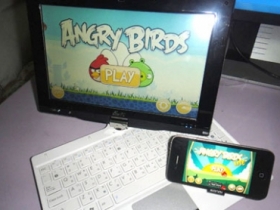 突發起想～～ASUS EeePC T101MT 玩 Angry Birds   多點觸控～～超順