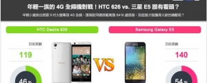 入門 64 位元全頻機，Desire 626 / Samsung E5 你挑誰？