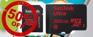 半價出清！SanDisk 200GB microSD 記憶卡 限時特價中