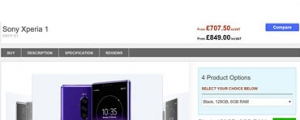 Sony Xperia 1 售價、發售日英國零售商搶先公布