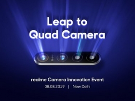 realme 將於 8/8 發表 6400 萬畫素四鏡頭手機