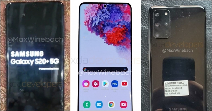 四鏡頭、超窄螢幕邊框,三星 Galaxy S20+ 5G 實機諜照曝光!
