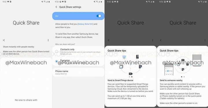 以雲端平台交換內容,三星將推自有手機快速傳檔功能 Quick Share