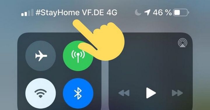 外國電信商修改手機系統台號 呼籲用戶留家抗疫