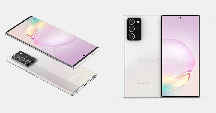 超大相機模組：三星 Note 20+ 外觀彩現圖外洩
