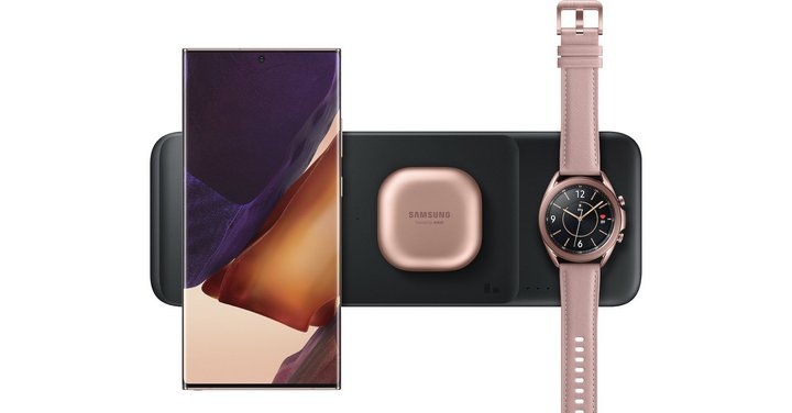 一次充三台裝置,Samsung Wireless Charger Trio 無線充電盤亮相