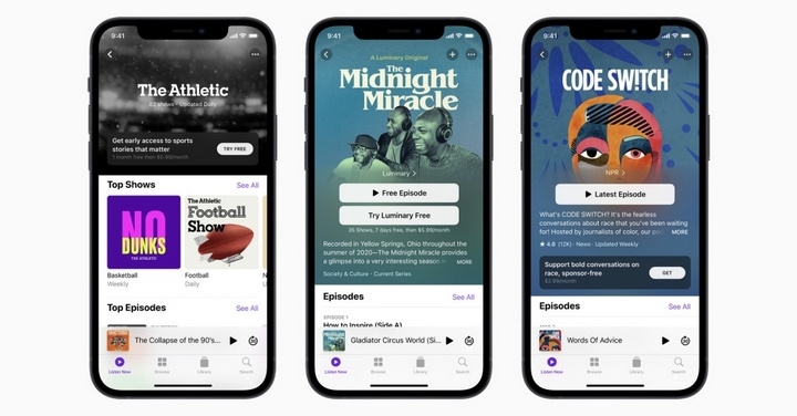 蘋果重新打造 Podcast 服務介面，加入按年付費訂閱功能