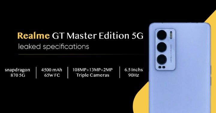 realme GT 大師版圖片與規格曝光，傳搭載 1 億畫素相機