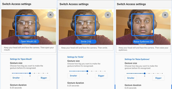 Google 新的無障礙設定，讓你用臉部表情就能操作手機