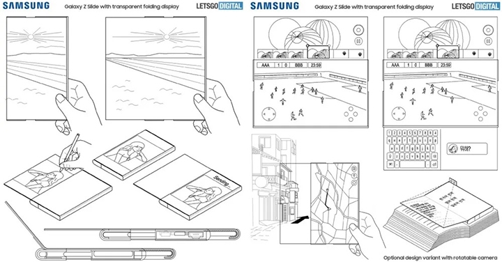 專利顯示三星計畫將透明螢幕與螢幕可凹折手機設計結合