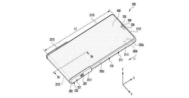 三星取得了三款捲軸螢幕手機的設計專利