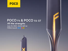 POCO 宣布將在 6 月 23 日舉行 POCO F4 與 X4 GT 國際發表會