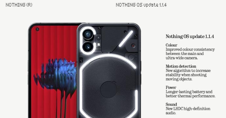 Nothing Phone (1) 軟體升級，提升相機拍攝品質、支援 LDHC