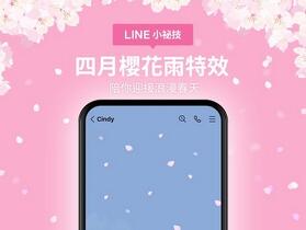 小小的風雅？  LINE 四月要下「櫻花雨」    同步送櫻花特效及個人封面