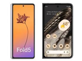 疑似 Pixel Fold 正面影像曝光  跟三星 Galaxy Z Fold 5 外觀比較