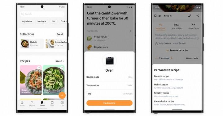 三星進軍飲食界？結合 AI 推出 Samsung Food 平台