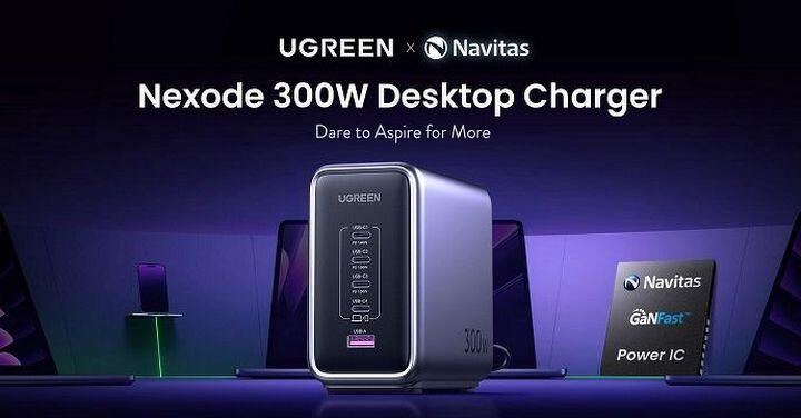 世界初！ 首創 300W 大功率輸出  UGREEN Nexode 300W GaN 五埠充電器