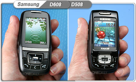 滑蓋旗艦兄弟檔！　Samsung D608 v.s D508