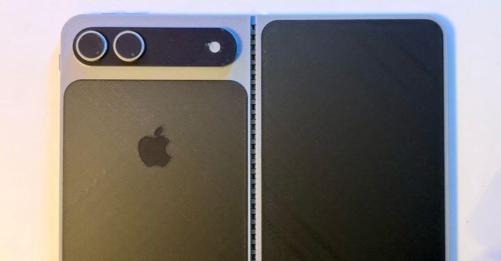 傳聞尺寸打造的 iPhone Fold 模型，可用 3D 列印實體化