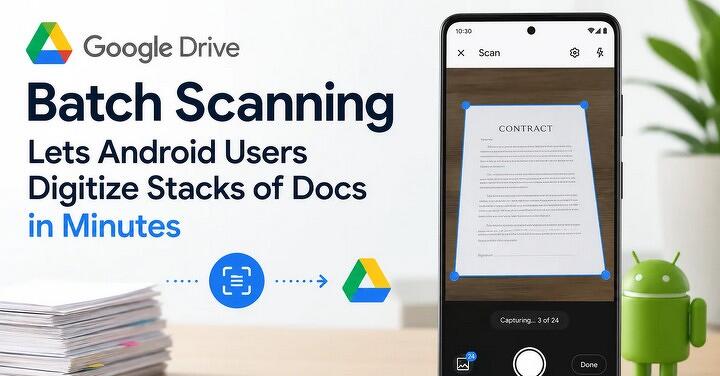 Google 首度支援批量文件掃描