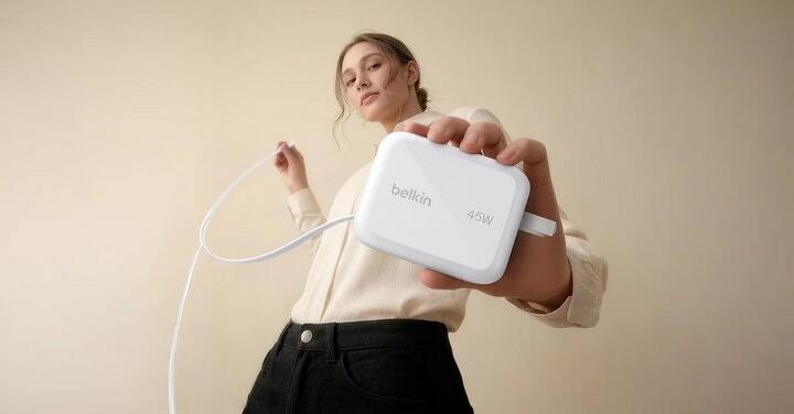 Belkin 推自帶線 45W 充電器