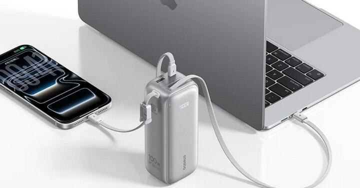 倍思推二萬容量 100W 行動電源
