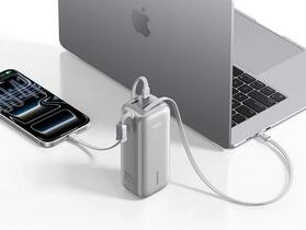 Baseus 推出 20,000mAh 行動電源  內建長短兩條 USB-C 線材，最高支援 100W 快充