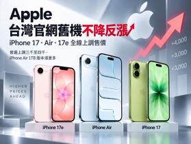 三款舊愛瘋 新機售價不降反漲
