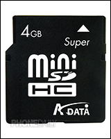 儲存悍將！　威剛發表 4GB miniSD 記憶卡