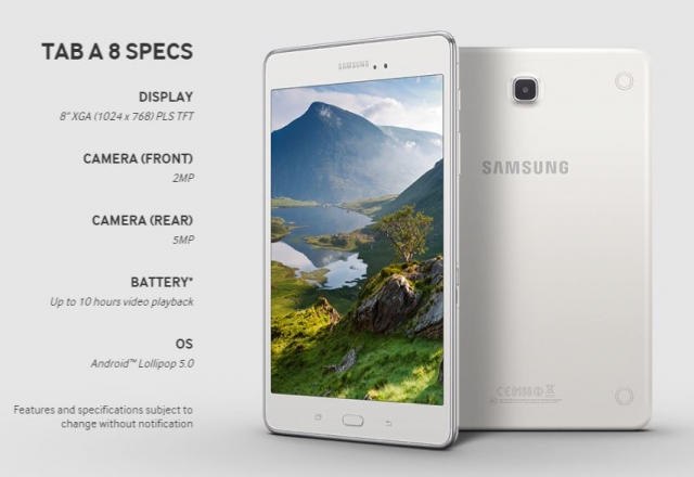 Samsung Galaxy Tab A 8.0 Wi-Fi 介紹圖片