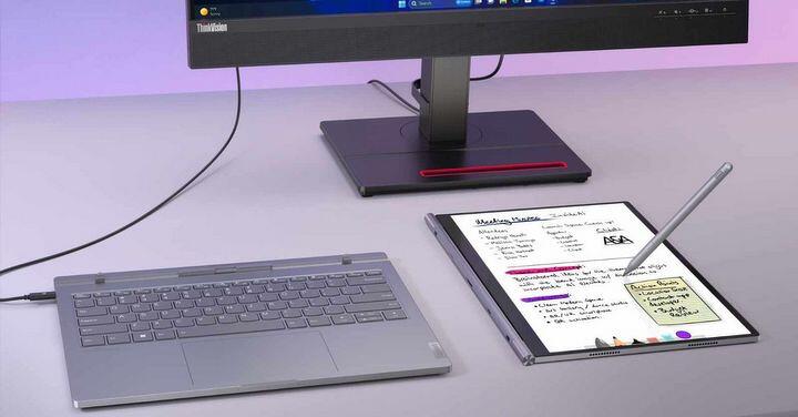 Windows 筆電、Android 平板二合一   Lenovo 展示 ThinkBook Plus Gen 5 Hybrid