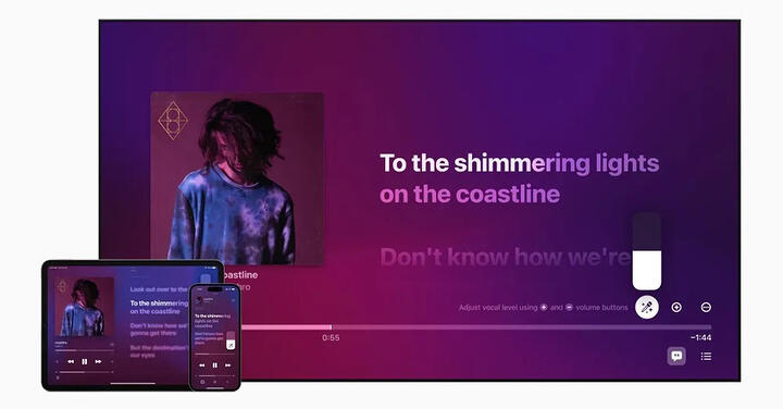 Apple Music「開唱」功能，讓可使用 Apple Music 服務的裝置化身卡啦OK設備