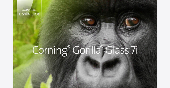 康寧推出新款強化玻璃 Gorilla Glass 7i，將應用市場延伸至中階、入門定位手機